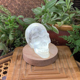 Lumière d'ambiance en cristal (crâne de quartz moyen)