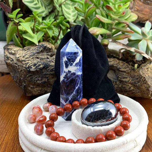 Conjunto de pulsera Mala y cristal de equilibrio 🙏