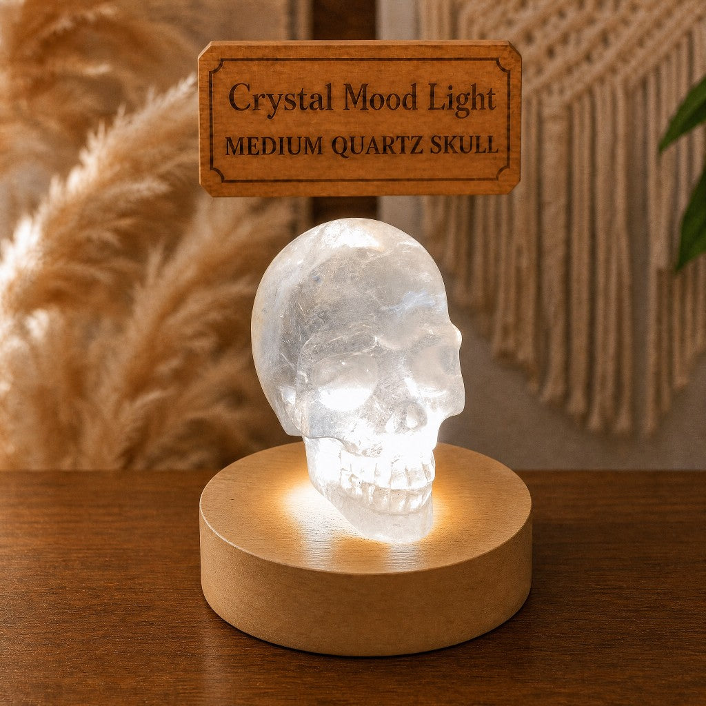 Crystal Mood Light (Quartz Skull Medium)