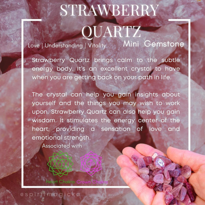 Strawberry Quartz Mini Gemstones (50 Gram / 1.7oz. Lot)