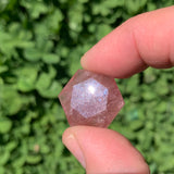 Strawberry Quartz Sacred Geometry Faceted Crystal