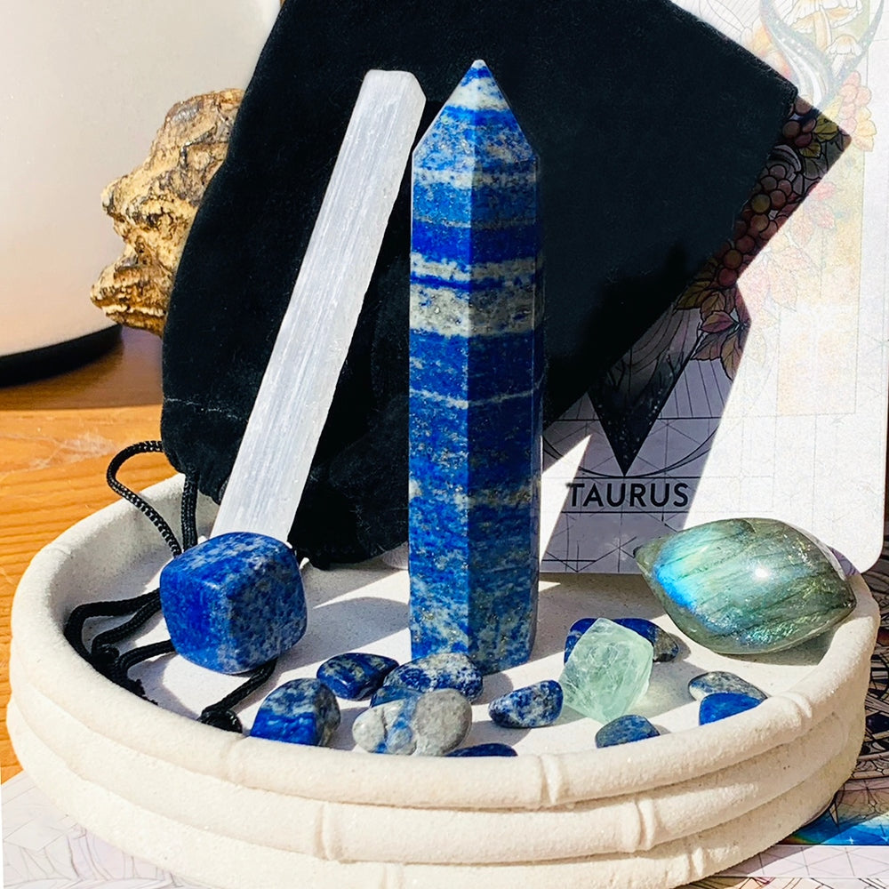 Taurus April 20 May 20 Zodiac Crystal Fusion Set With Pouch taurus-april-20-may-20-zodiac-crystal-fusion-set-with-pouch