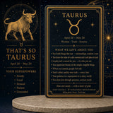 ♉ Taurus - 20. april - 20. maj - Zodiac Crystal Fusion-sæt med pose