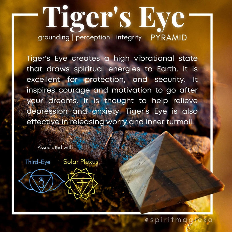 Tiger’s Eye Pyramid - Medium - pyramids