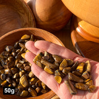 Tijgeroog mini-edelstenen (50 gram / 1,7 oz. Lot)