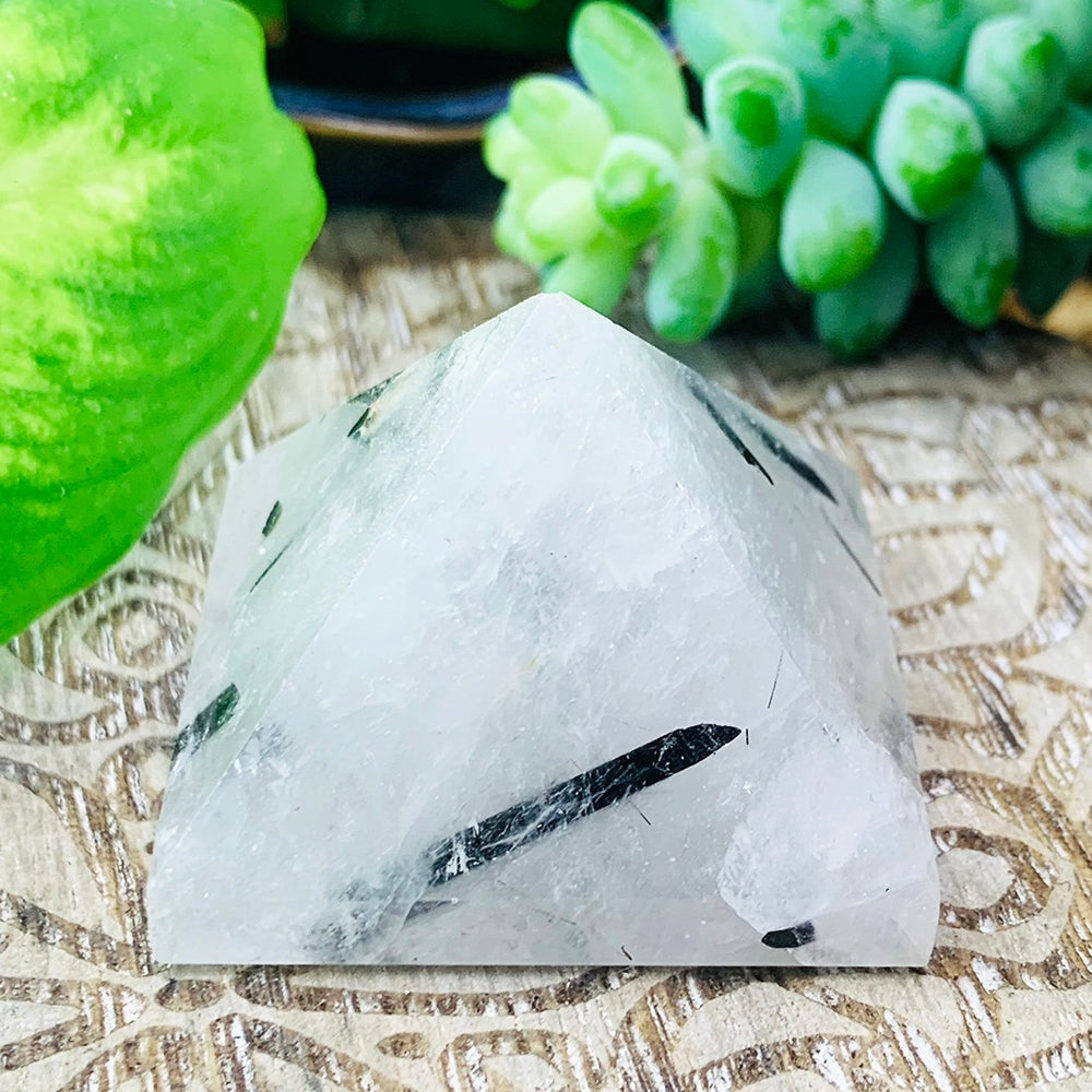 Tourmalated Quartz Pyramid - Small – Spirit Magicka