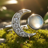 Z ARRON DESIGN Collier avec pendentif en fil de cuivre et pierre de lune Serenity