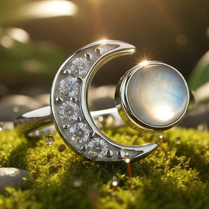 Z ARRON DESIGN Collier avec pendentif en fil de cuivre et pierre de lune Serenity