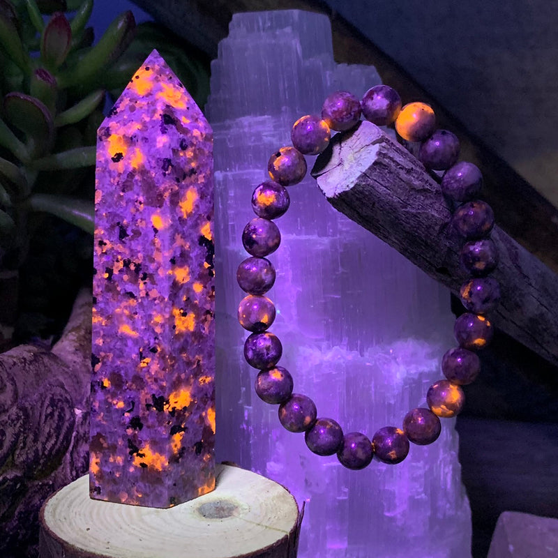 Yooperlite - The Stone the Glows + Mala Armbånd Combo Set 👉 70% rabatt