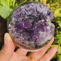 SAVE 50% Large Amethyst Geode Sphere (Item #00102)