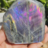 Gran labradorita morada brillante de forma libre (artículo n.º 0076)