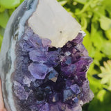 Amethyst Geode with Quartz Formation (Item #0010)