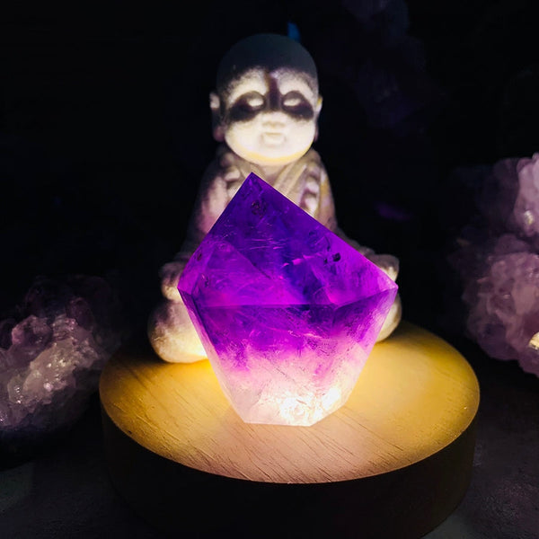 Crystal Mood Light (Punto de forma libre de amatista)